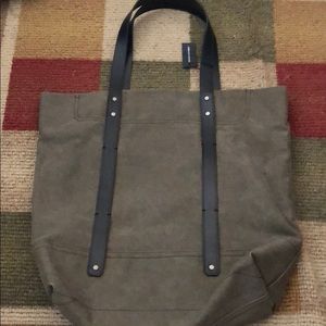 Banana republic leather strap tote new
